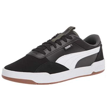 Imagem de PUMA Tênis masculino C-Skate, Preto/branco, 3.5 Women/5 Men