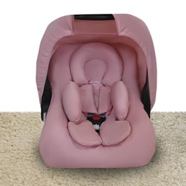 Imagem de Kit Completo Para Bebê Conforto , Capota Solar, Capa Bebê Conforto, Protetor de Cinto, Apoio Redutor (Nude)