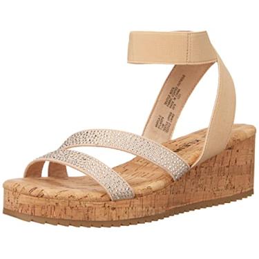 Imagem de Anne Klein Sandália anabela feminina Ayla-c, Natural, 8.5