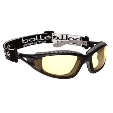 Imagem de Óculos de segurança para rastreador Bolle Safety 253-TR-40087 com armação completa TPE de policarbonato preto/cinza e lente amarela