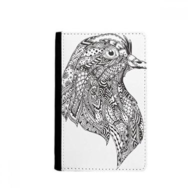 Imagem de Porta-passaporte com pintura de pássaro preto feroz Notecase Burse capa carteira porta-cartão, Multicolorido.