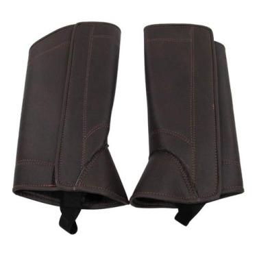 Imagem de Perneira Ecológica Premium Marrom Lisa Para Cavaleiro