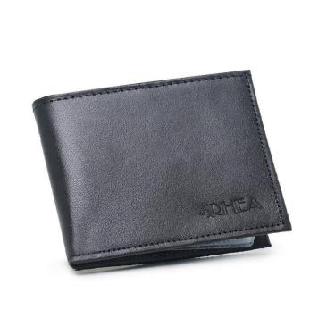 Imagem de Carteira Masculina Em Couro Com Plasticos Internos Porta CNH Cartoes Cedulas Caixinha Presente