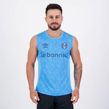 Imagem de Regata Umbro Grêmio Treino 2024 Azul-Masculino