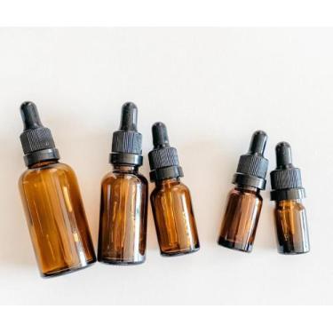 Imagem de kit 20 Frasco De Vidro Conta Gotas ambar 10ml - RPLABOR