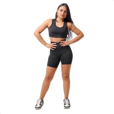Imagem de Conjunto Top E Bermuda Legging Feminina Fitness Academia - hardseven, 