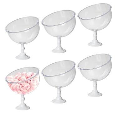 Imagem de 6 Baleiros 1,5l Taça Premium Bomboniere Acrílico Elegante (BRANCO)