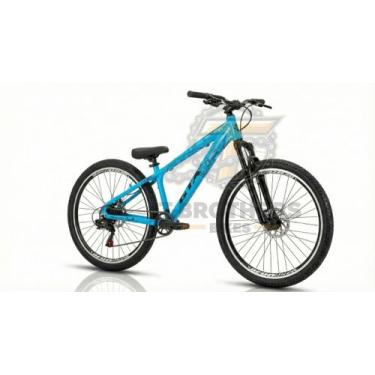 Imagem de Bicicleta Aro 26 Freeride GTA Rebel 1X7 Freio a Disco Aros Flay, Azul,