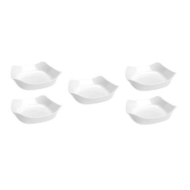 Imagem de Kit 5 Assadeiras Travessa Opaline 1,2l Quadrada Refratário - Nadir Fig
