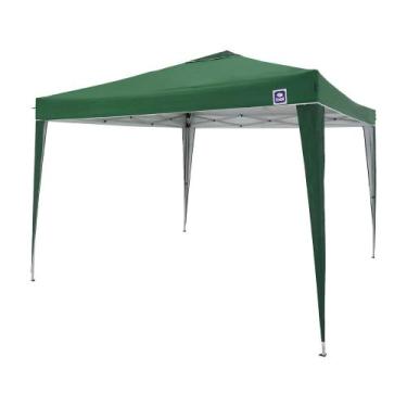 Imagem de Tenda Gazebo Dobrável 3 m x 3 m Poliéster Verde Bel