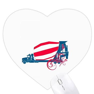 Imagem de Mouse pad de borracha para mesa de trabalho com desenho de caminhão e pulverização de pedra de areia