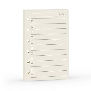 Imagem de Refil para agenda, caderno de bolso, refil A7, 12 x 8 cm, papel 100 g/m2, 45 folhas (90 páginas) por pacote, inserções produtivas, design simples, Harphia (lista de tarefas A7)