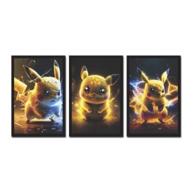 Imagem de Kit 3 Quadros Decorativos Anime 2 Madeira Mdf Adesivado - ATACADÃO DO 