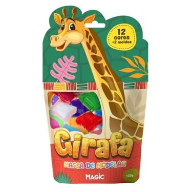Imagem de Massa de Modelar Girafa - 12 Cores 2 Moldes Magic Kids