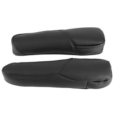 Imagem de Capa do punho do apoio de braço do assento, capa de apoio de braço para carro, capas de assento com apoio de braço para proteção eficaz contra desgaste e arranhões (Preto)