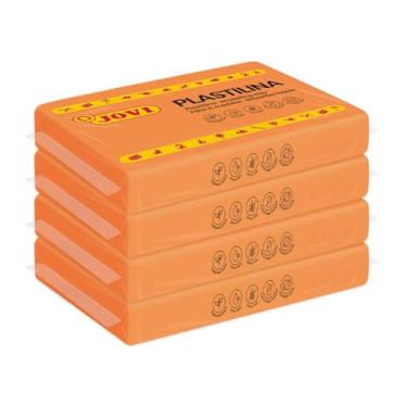Imagem de Jovi Modeling Clay, 3 Pounds Total, 4 Non-Drying Bars, 0.77 lb Each, Arts and Crafts (Orange)