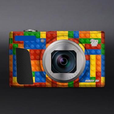 Imagem de SX740HS Película de vinil antirriscos para câmera Canon PowerShot SX740 HS 40x adesivo de acessórios de fotografia de desenho animado (bloco de brinquedo colorido)