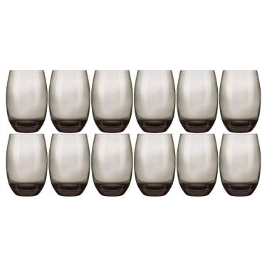 Imagem de Jogo de Copos Nadir Long Drink Aruba 465ml Fumê Com 12 peças