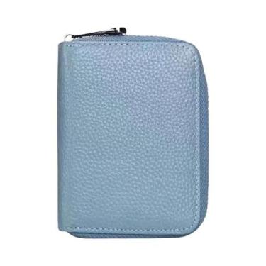 Imagem de Carteira De Couro Com Bloqueio RFID, Design Elegante Em Acordeão, 12 S