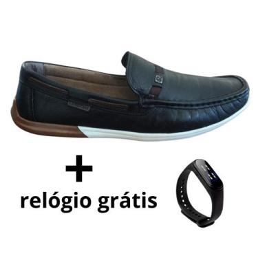 Imagem de Mocassim Laroche Paraty Masculino De Couro, Preto, 39