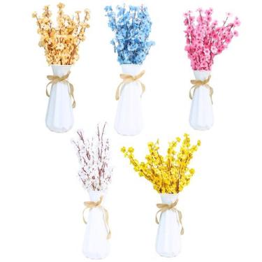 Imagem de Kit Buquê De Flor Cerejeira Artificial de Plástico Para Decoração - Ca