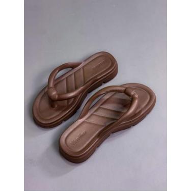 Imagem de Chinelo Usaflex Feminino Adulto Poofy, Marrom chocolate, 36