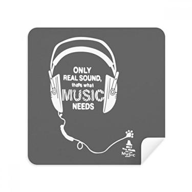 Imagem de Música, fone de ouvido, música, sonoro, palavras, óculos, pano, limpador de tela, tecido de camurça, pacote com 2
