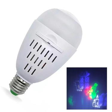 Imagem de Lampada Projetor Natal Natalino Led E27 Papai Noel Flocos De Neve Arvore De Natal Decoraçao