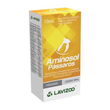 Imagem de Aminosol Pássaros 10ml Lavizoo Suplemento para Pássaros