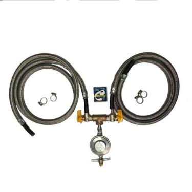 Imagem de Kit Instalação Aliança Gás Duplo Fogão Forno Cooktop 1,50m - Rama Maga