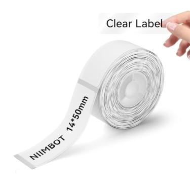 Imagem de NIIMBOT Fita de etiquetagem para etiquetadora D11/D110/D101, 14 x 50 mm (0,55" x 1,97") para substituição de fita de etiquetagem de escritório em casa, transparente