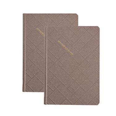 Imagem de OFFISTAR Diários executivos de capa dura, cadernos forrados 14 x 21 cm, A5 a 160 páginas, papel grosso, 100 g/m2, diários planos para trabalho, escritório, presente para homens e mulheres, pacote com