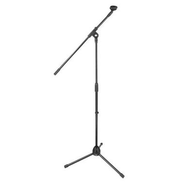 Imagem de Pedestal Suporte Para Microfone Universal, Com Trava, Regulagem De Alt