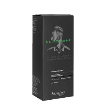 Imagem de Kit Coloração Creme Semipermanente El Hombre - Castanho Escuro - ACQUA