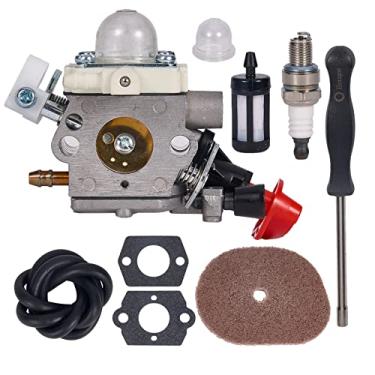 Imagem de Mikatesi Kit de carburador C1M-S267A FS56RC para FS40 FS50 FS56 FS70 FS40C FS50C FS56C FS70C FC56 FC70 HT56 HT56C KN56 KM56C Carburador aparador de ervas daninhas substitui 411 44 12 0 0608