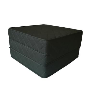Imagem de Puff e Colchão Solteiro Dobrável, Sofá 3 em 1 - Base Cama Box Solteiro com Colchão Dobrável, Cama de Solteiro Box Portátil e Espreguiçadeira