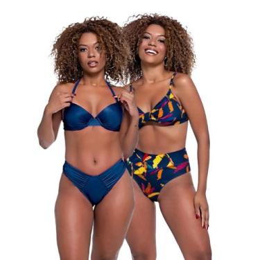 Imagem de Biquínis Feminino Kit Liso e Estampado Moderno Bojo Praia - HYPE MODAS