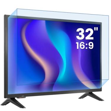 Imagem de F FORITO Protetor de tela de TV fosco antiluz azul 81.3 cm 16:9, proteção ocular de TV de 32 polegadas, antirreflexo, capa de tela de computador