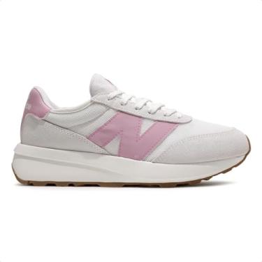 Imagem de Tênis New Balance 370v1 Unissex (Cinza/Rosa Claro, BR, Adulto, Numérico, 41)