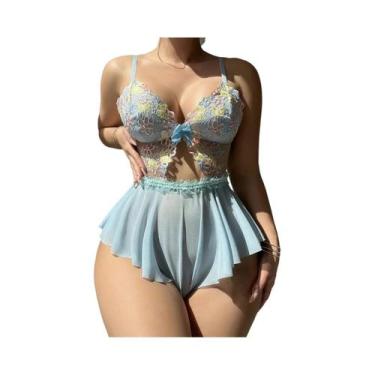 Imagem de Conjunto De Lingerie Sexy Feminina Com Sutiã De Renda, Roupa Íntima Se