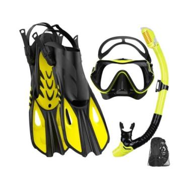 Imagem de Conjunto De Máscara De Snorkel Ajustável Para Adultos Com Snorkel Dry 
