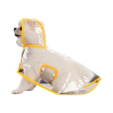 Imagem de Capa De Chuva Transparente E Impermeável Para Cães Grandes, Roupa Para