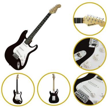 Imagem de Guitarra Elétrica Preta e Branca Descubra o Poder da Música com Este I
