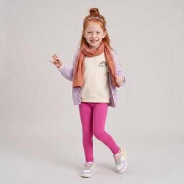 Imagem de Calça Legging Infantil Menina Em Algodão Upalôo, Rosa, 04