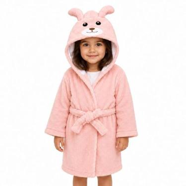 Imagem de Roupao Power Sec Laco Anim Com Capuz REF:71504, Rosa, 2