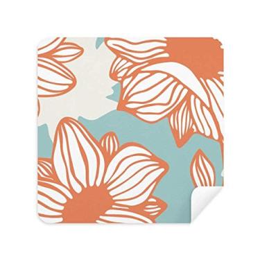 Imagem de Pano de limpeza de plantas laranja azul pano de limpeza de tela de telefone tecido camurça 2 peças