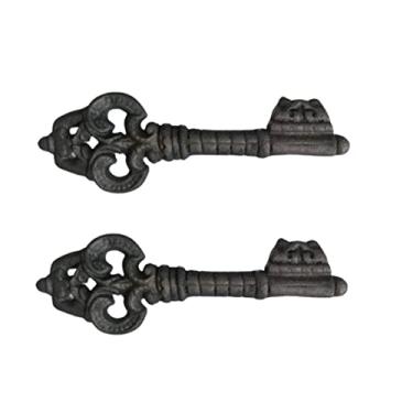 Imagem de Kit 2 Chaves Decorativas Rústica Enfeite em Ferro Nº 02 26cm