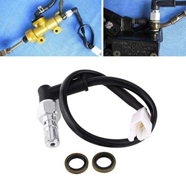 Imagem de Interruptor de freio, Akozon Universal Motocicleta freio hidráulico pressão traseira interruptor de luz oco (M101,25 mm)