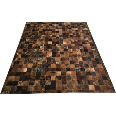 Imagem de Tapete De Couro Marrom Exótico 2,00X2,50 Com Borda Peça 10
