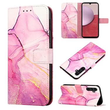 Imagem de Lanyard Pretty Marble Phone Cases Samsung Galaxy A14 A 14 5G Capa de couro com slots para cartão impressos clipe de carteira para telefone de negócios Samsung A14 5G capas (1, Samsung A14 5G)